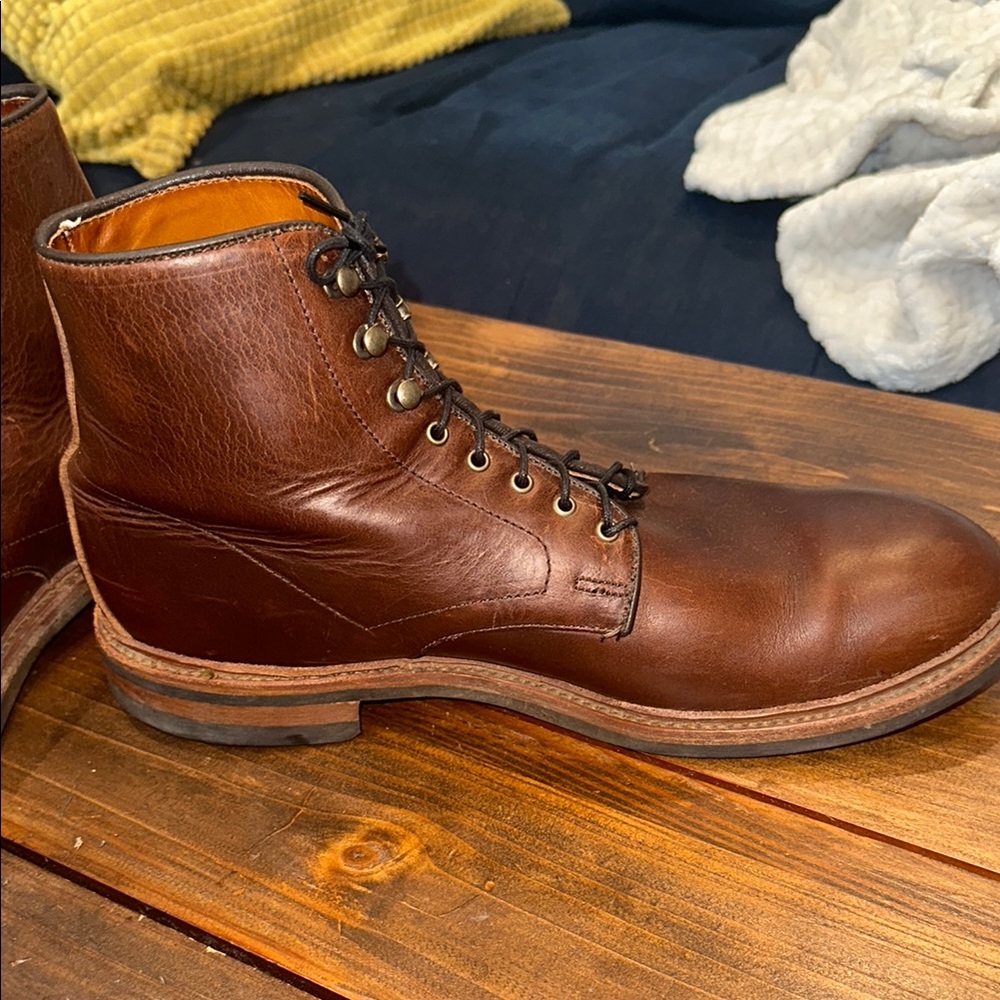 Allen Edmonds Dark Brown Leather Men's Boots - Picture 2 of 5